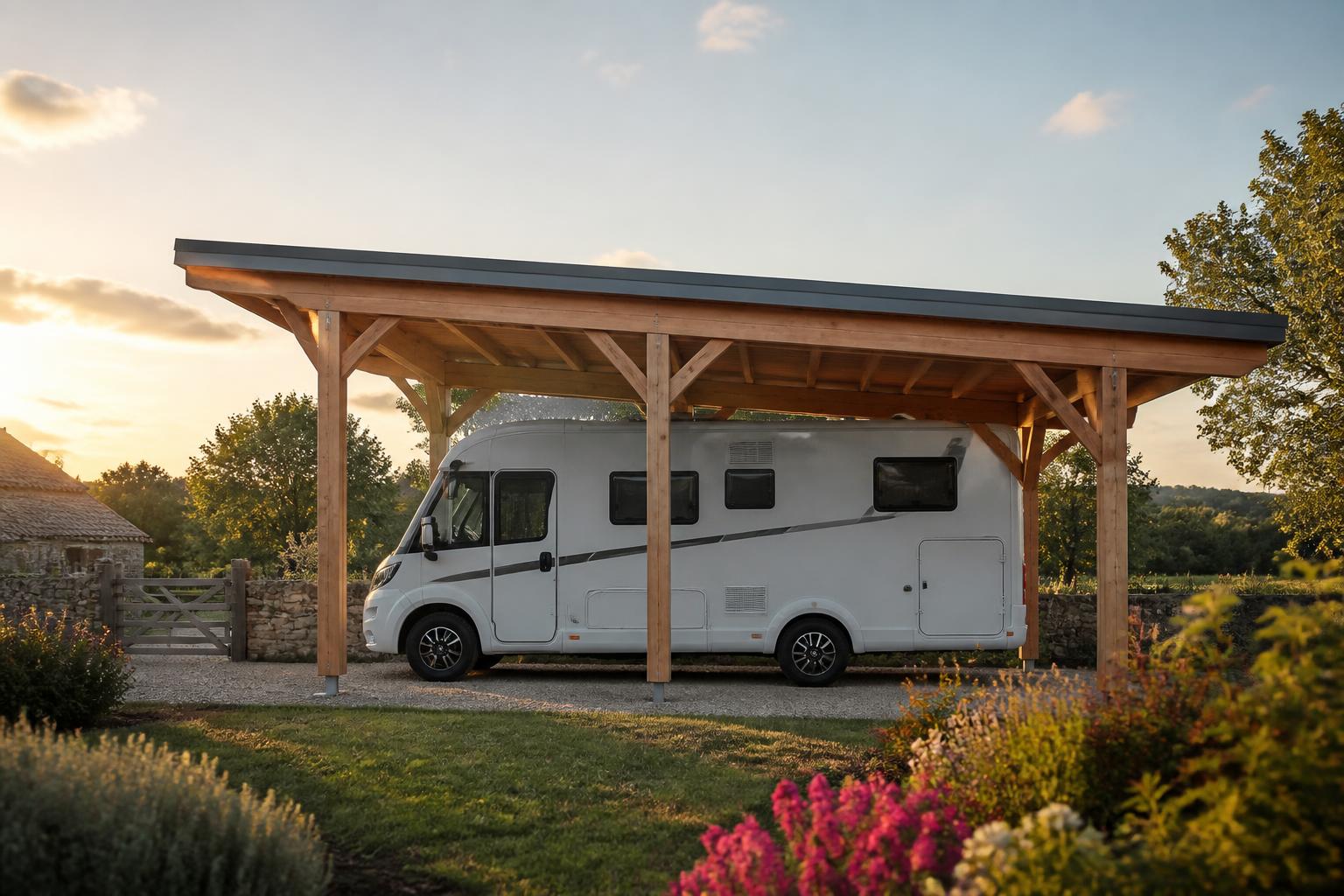 découvrez comment choisir le carport idéal pour votre camping-car en fonction des dimensions et des matériaux pour une protection optimale et durable.