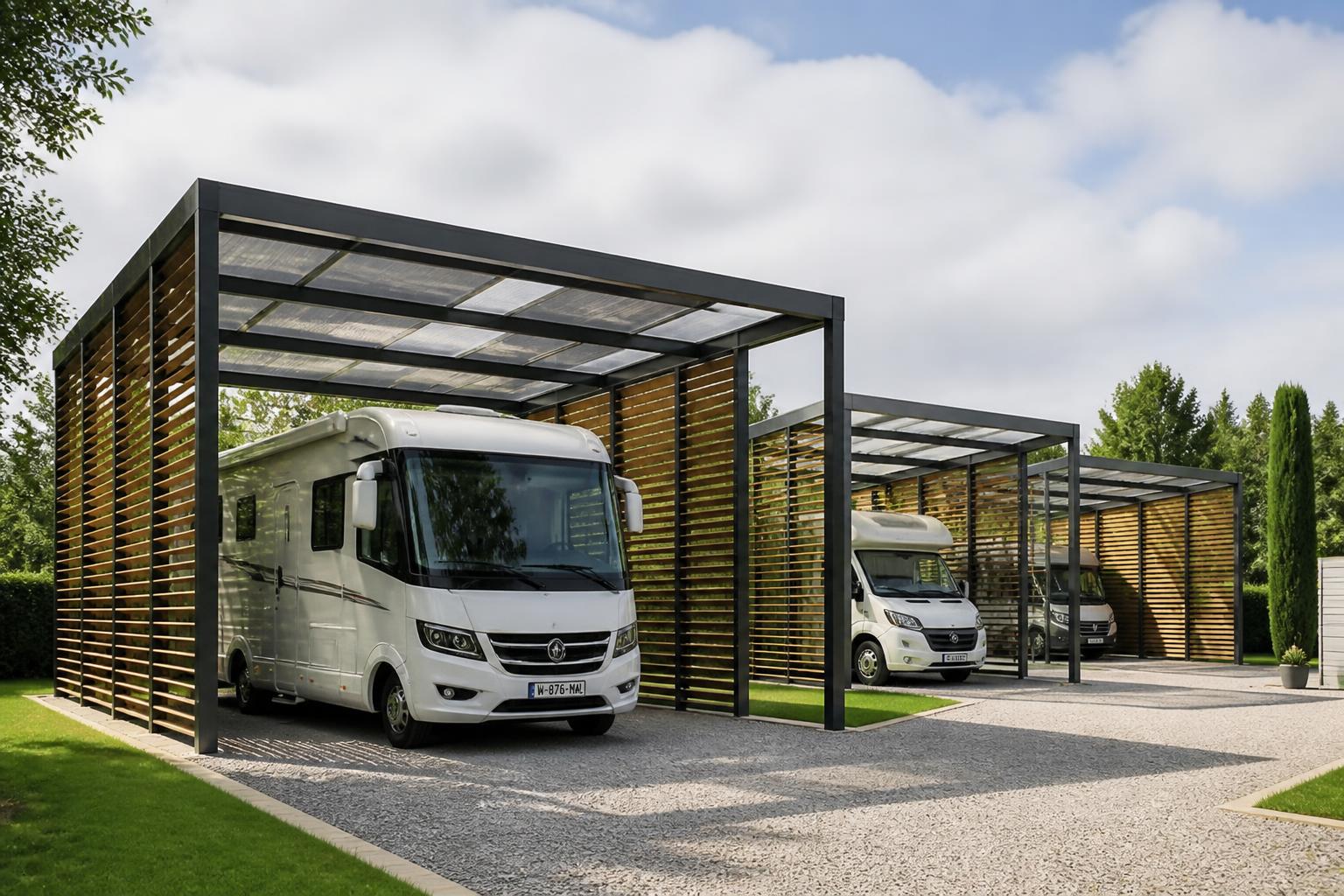 découvrez comment choisir le carport idéal pour votre camping-car en fonction des dimensions et des matériaux, pour une protection optimale et durable.