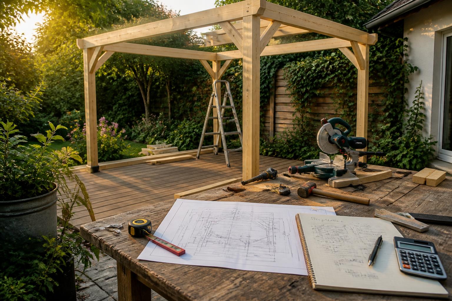 découvrez comment fabriquer une pergola en bois fait maison avec nos plans détaillés et conseils pour maîtriser votre budget.
