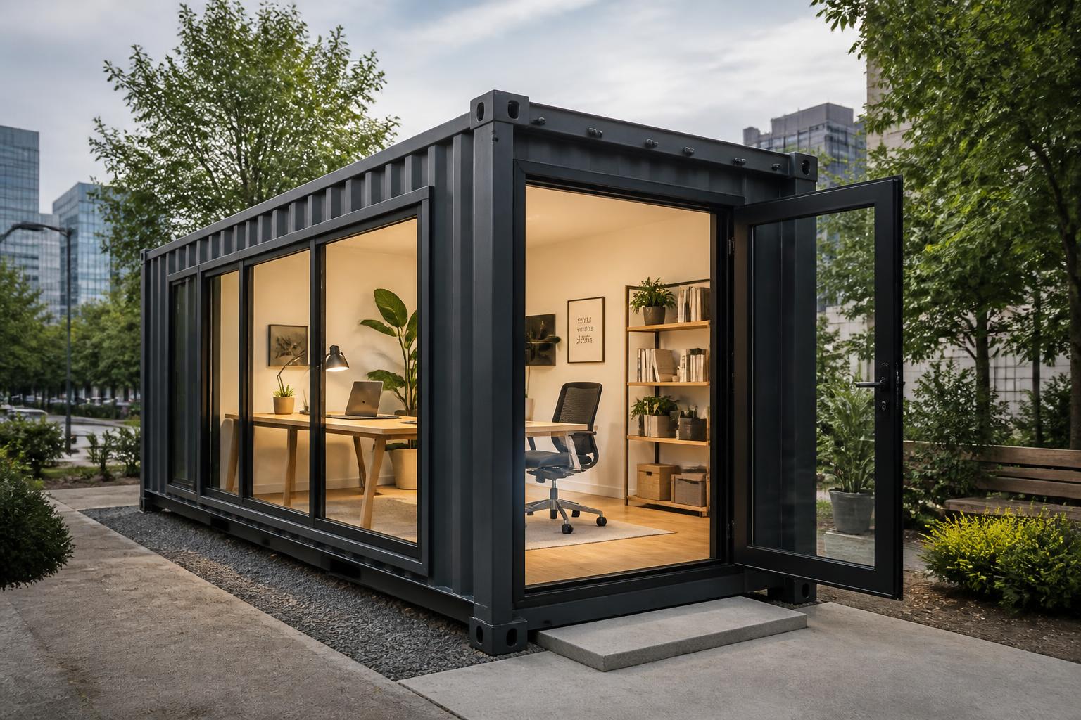 découvrez le container aménagé, une solution économique et innovante pour créer un studio ou un bureau fonctionnel et moderne.