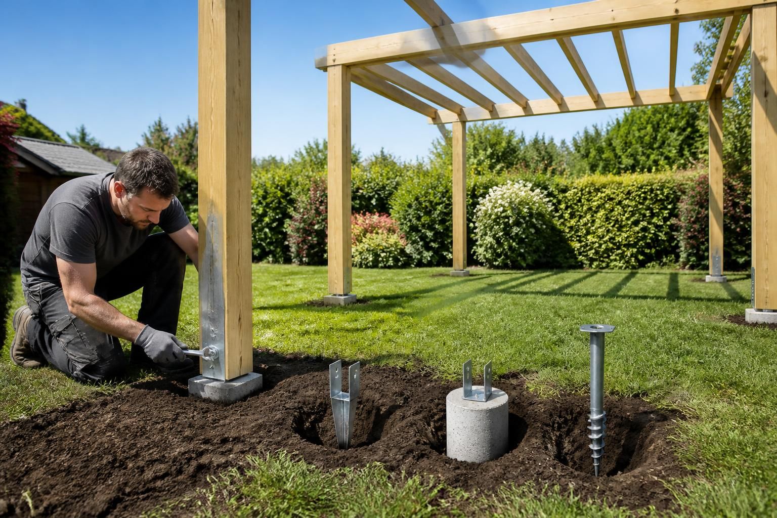 découvrez les méthodes efficaces pour fixer une pergola directement dans l'herbe ou la terre, assurant stabilité et durabilité à votre structure extérieure.